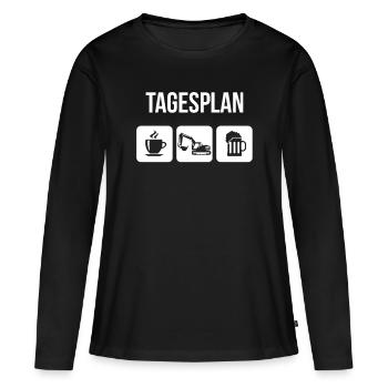 Jour de dragage à la bière et au café - T-shirt manches longues Premium bio Femme - noir - Devant - Julia (174cm)
