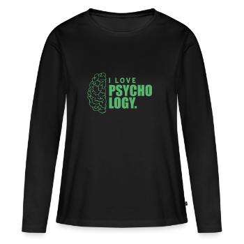 Psychologie Psychologie Psychologie Psychologie - Frauen Premium Bio Langarmshirt - Schwarz - Vorne - Julia (174cm)