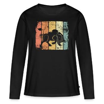 Bulles - T-shirt manches longues Premium bio Femme - noir - Devant - Julia (174cm)