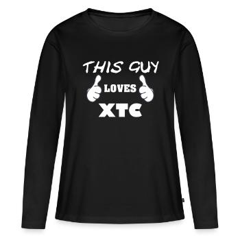 This Guy Loves Xtc - Frauen Premium Bio Langarmshirt - Schwarz - Vorne - Julia (174cm)