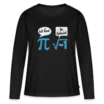 Mathematik Mathe Mathematiker Experiment geschenk - Frauen Premium Bio Langarmshirt - Schwarz - Vorne - Julia (174cm)