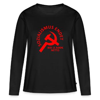 Socialisme Marxisme Karl Marx Communiste Don - T-shirt manches longues Premium bio Femme - noir - Devant - Julia (174cm)