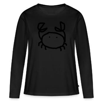 Crabe - T-shirt manches longues Premium bio Femme - noir - Devant - Julia (174cm)