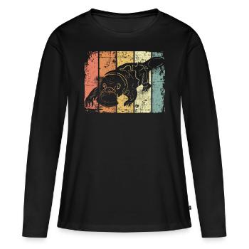 Becs d’Australie - T-shirt manches longues Premium bio Femme - noir - Devant - Julia (174cm)