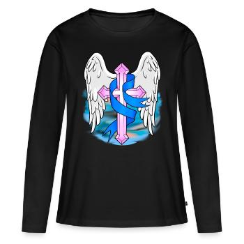 Cross Crosses Symbols Church God Jesus Religion - Women's Premium Organic Long Sleeve Shirt - black - Front - Julia (174cm)
