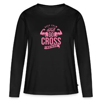 Elliptical trainer - Women's Premium Organic Long Sleeve Shirt - black - Front - Julia (174cm)