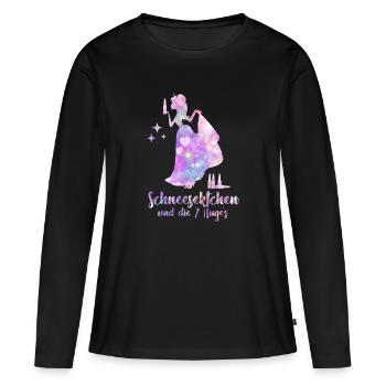Les 7 Hugos - T-shirt manches longues Premium bio Femme - noir - Devant - Julia (174cm)