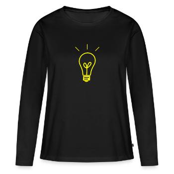 Lampe à incandescence Illumination Électricien Electricité - T-shirt manches longues Premium bio Femme - noir - Devant - Julia (174cm)