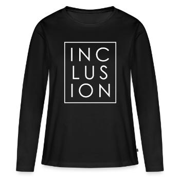 Idéal pour toutes les occasions Inclusion Tee Inclusion - T-shirt manches longues Premium bio Femme - noir - Devant - Julia (174cm)