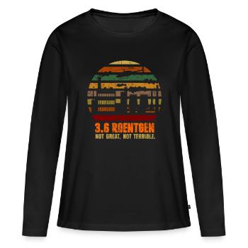 Tchernobyl Rétro - T-shirt manches longues Premium bio Femme - noir - Devant - Julia (174cm)