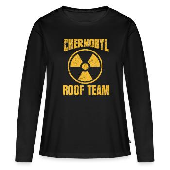 Tchernobyl Radioactif - T-shirt manches longues Premium bio Femme - noir - Devant - Julia (174cm)