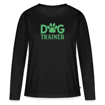 Tour à tour chien école canine éducation chien - T-shirt manches longues Premium bio Femme - noir - Devant - Julia (174cm)