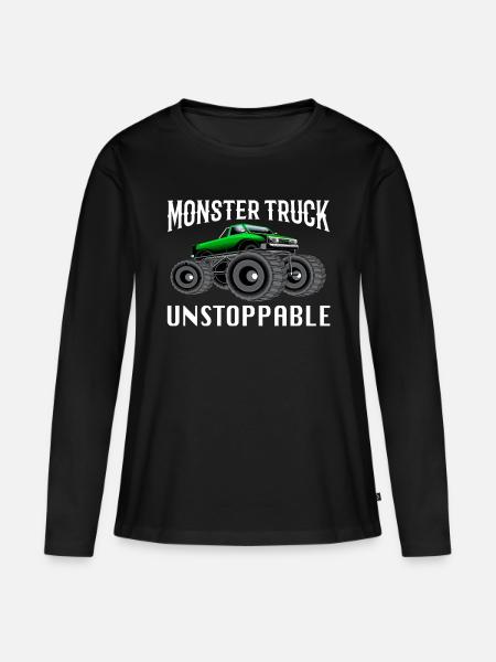 Monstertruck - Frauen Premium Bio Langarmshirt - Schwarz