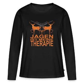 chasseur - T-shirt manches longues Premium bio Femme - noir - Devant - Julia (174cm)
