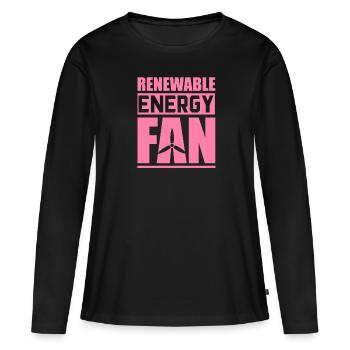 Solar Erneuerbare Energien - Frauen Premium Bio Langarmshirt - Schwarz - Vorne - Julia (174cm)