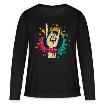 Rocker Festival - Women's Premium Organic Long Sleeve Shirt - black - Front - Julia (174cm)