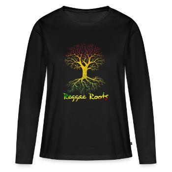 Reggae roots - Women's Premium Organic Long Sleeve Shirt - black - Front - Julia (174cm)