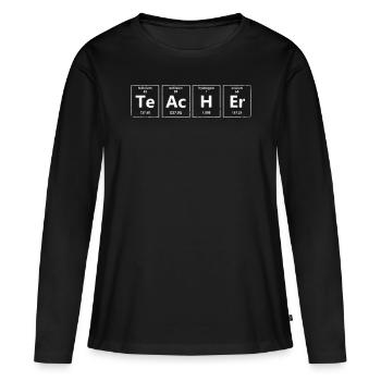 Formule d'enseignant - T-shirt manches longues Premium bio Femme - noir - Devant - Julia (174cm)