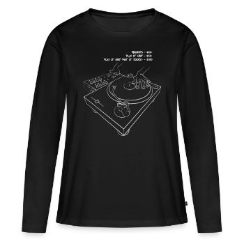 Table de mixage DJ - T-shirt manches longues Premium bio Femme - noir - Devant - Julia (174cm)