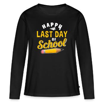 Cadeaux d'école maternelle - T-shirt manches longues Premium bio Femme - noir - Devant - Julia (174cm)