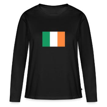 Irland - Frauen Premium Bio Langarmshirt - Schwarz - Vorne - Julia (174cm)
