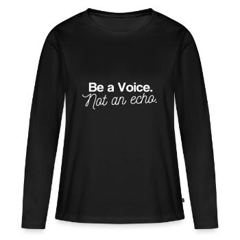 Paroles drôles - T-shirt manches longues Premium bio Femme - noir - Devant - Julia (174cm)
