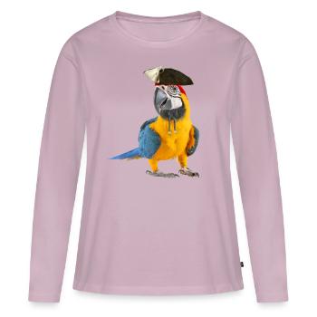 Parrot of the Caribbean Bird Pirate Look Halloween - Women's Premium Organic Long Sleeve Shirt - dusky pink - Front - Julia (174cm)