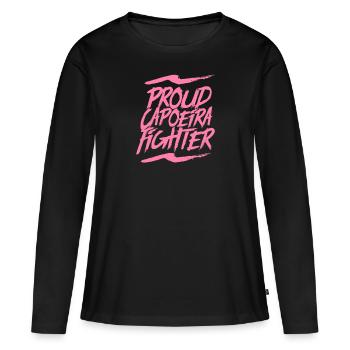 Capoeira - T-shirt manches longues Premium bio Femme - noir - Devant - Julia (174cm)
