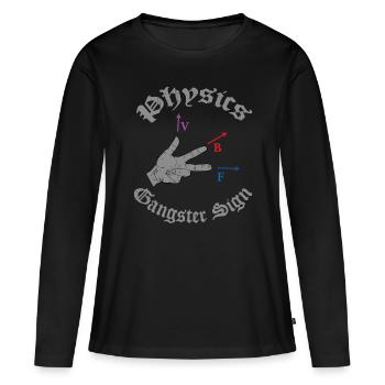 Science physique Science Science cadeau - T-shirt manches longues Premium bio Femme - noir - Devant - Julia (174cm)