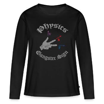 Science physique Science Science cadeau - T-shirt manches longues Premium bio Femme - noir - Devant - Julia (174cm)