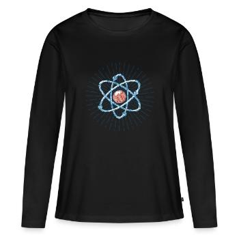 Science physique Science Science cadeau - T-shirt manches longues Premium bio Femme - noir - Devant - Julia (174cm)