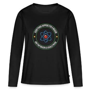 Science physique Science Science cadeau - T-shirt manches longues Premium bio Femme - noir - Devant - Julia (174cm)