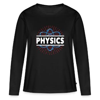 Science physique Science Science cadeau - T-shirt manches longues Premium bio Femme - noir - Devant - Julia (174cm)