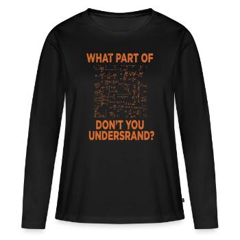 Science physique Science Science cadeau - T-shirt manches longues Premium bio Femme - noir - Devant - Julia (174cm)
