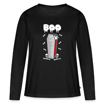 Vampire vampire vampire tenue Halloween - T-shirt manches longues Premium bio Femme - noir - Devant - Julia (174cm)