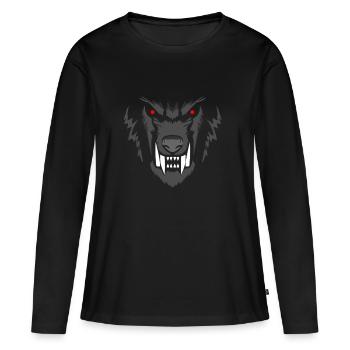 Loup-garou Loup Homme - T-shirt manches longues Premium bio Femme - noir - Devant - Julia (174cm)
