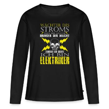 Wächter Des Stroms - Frauen Premium Bio Langarmshirt - Schwarz - Vorne - Julia (174cm)