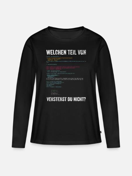 Programmierer - Frauen Premium Bio Langarmshirt - Schwarz