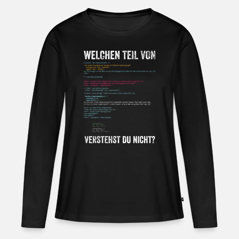Programmierer - Frauen Premium Bio Langarmshirt - Schwarz