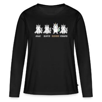 Erzieherin Erziehung - Frauen Premium Bio Langarmshirt - Schwarz - Vorne - Julia (174cm)