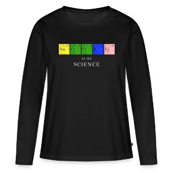 Snooker Periodic Table Shirt Snooker is my science - Women's Premium Organic Long Sleeve Shirt - black - Front - Julia (174cm)