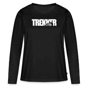 Randonnée Trekking Randonnée Trekker Wanderer - T-shirt manches longues Premium bio Femme - noir - Devant - Julia (174cm)