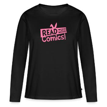 comics - Women's Premium Organic Long Sleeve Shirt - black - Front - Julia (174cm)