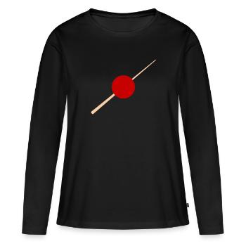 Trage dein High Break in die rote Kugel ein - Frauen Premium Bio Langarmshirt - Schwarz - Vorne - Julia (174cm)