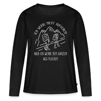 Ganzen Weg Fluchen - Frauen Premium Bio Langarmshirt - Schwarz - Vorne - Julia (174cm)