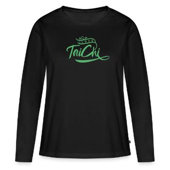 J'adore le tai chi - T-shirt manches longues Premium bio Femme - noir - Devant - Julia (174cm)