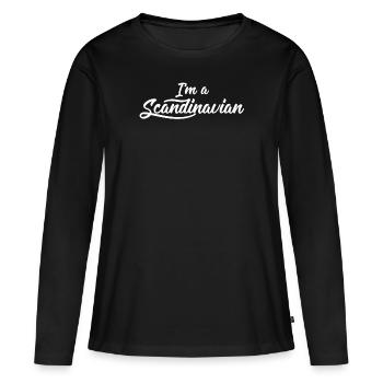 I am Scandinavian - Women's Premium Organic Long Sleeve Shirt - black - Front - Julia (174cm)