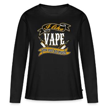 Vape Dampfer vintage - Frauen Premium Bio Langarmshirt - Schwarz - Vorne - Julia (174cm)