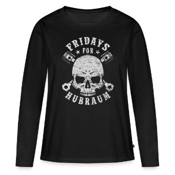 Greta Klimaschutz Politik - Frauen Premium Bio Langarmshirt - Schwarz - Vorne - Julia (174cm)