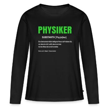 Physicist - Women's Premium Organic Long Sleeve Shirt - black - Front - Julia (174cm)